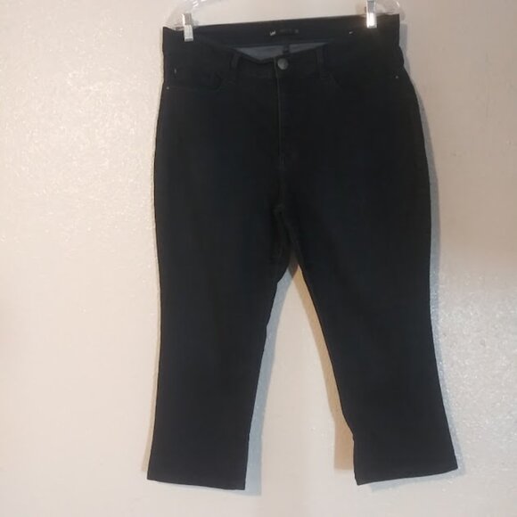 Lee Easy Fit women's size 16 medium dark blue capri - Picture 1 of 15